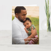 おめでとうパパママ新生児フォトカスタムカード カード (正面)