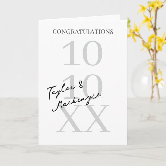 おめでとうパーソナライズされたか結婚婚約 カード (黄色い花)