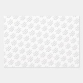 おめでとうパーソナライズされたの名前、白のシルバー ラッピングペーパーシート (正面2)