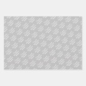 おめでとうパーソナライズされたの名前、白のシルバー ラッピングペーパーシート (正面)