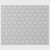 おめでとうパーソナライズされたの名前、白のシルバー ラッピングペーパー (フラット)