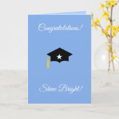 おめでとうパーソナライズされたシャインブライトスター カード (黄色い花)