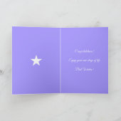 おめでとうパーソナライズされたシャインブライトスター カード (内部)