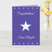 おめでとうパーソナライズされたシャインブライトスター カード (黄色い花)