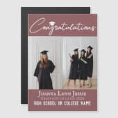 おめでとうパーソナライズされたスクリプト大学院写真 (正面/裏面)