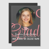 おめでとうパーソナライズされたスクリプト大学院写真 (正面/裏面)