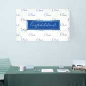 おめでとうパーソナライズされたブルーネームのバナー 横断幕 (トレードショー)