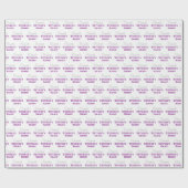 おめでとうパーソナライズされたリタイア!シルバーパープルホワイト ラッピングペーパー (フラット)