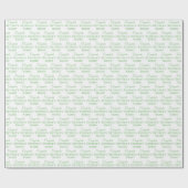 おめでとうパーソナライズされたリタイア!セージ・グリーン・オン・ホワイト ラッピングペーパー (フラット)