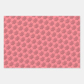 おめでとうパーソナライズされたリタイア!ブラックオン赤面ピンク ラッピングペーパーシート (正面)