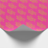 おめでとうパーソナライズされたリタイア!ライムグリーンオンピンク ラッピングペーパー (角)