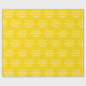 おめでとうパーソナライズされたリタイア！白(金ゴールド大) ラッピングペーパー (フラット)