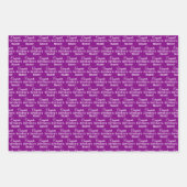 おめでとうパーソナライズされたリタイア！紫の上に白 ラッピングペーパーシート (正面3)