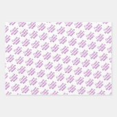 おめでとうパーソナライズされたリタイア！紫の上に白 ラッピングペーパーシート (正面2)