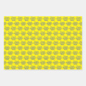 おめでとうパーソナライズされたリタイア！青(金ゴールド) ラッピングペーパーシート (正面3)