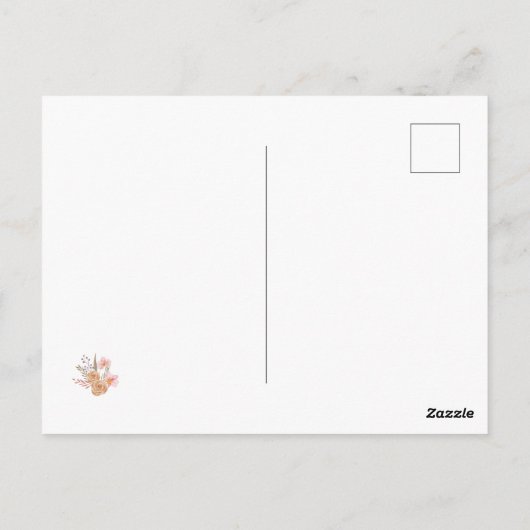 おめでとうパーソナライズされた不動産仲介業者フローラ ポストカード (裏面)