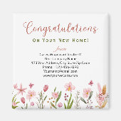 おめでとうパーソナライズされた不動産仲介業者フローラ マグネット (正面)