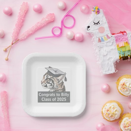 おめでとうパーソナライズされた卒業 ペーパープレート (パーティー)