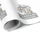 おめでとうパーソナライズされた卒業 ラッピングペーパー (ロールコーナー)