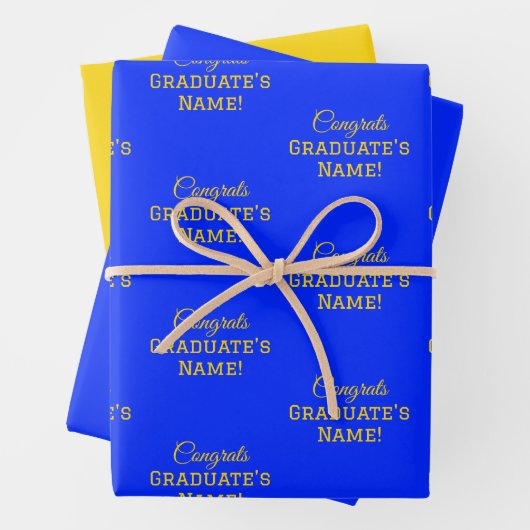 おめでとうパーソナライズされた大学院名!大プリント ラッピングペーパーシート (インサイチュ)