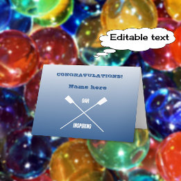 おめでとうパーソナライズされた漕ぎ カード