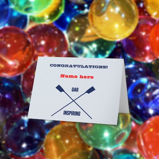 おめでとうパーソナライズされた漕ぎ カード