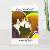 おめでとうパーソナライズされた結婚の カード (正面)