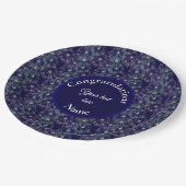 おめでとうパーソナライズされた花火 ペーパープレート (アングル)