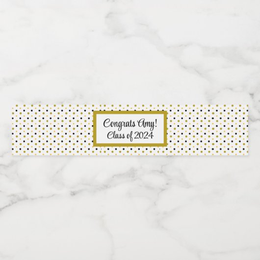 おめでとうパーソナライズされた2024年卒業 ペットボトルラベル (シングルラベル)