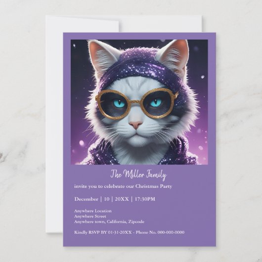 おめでとうパーティー – 変装した猫 (正面)