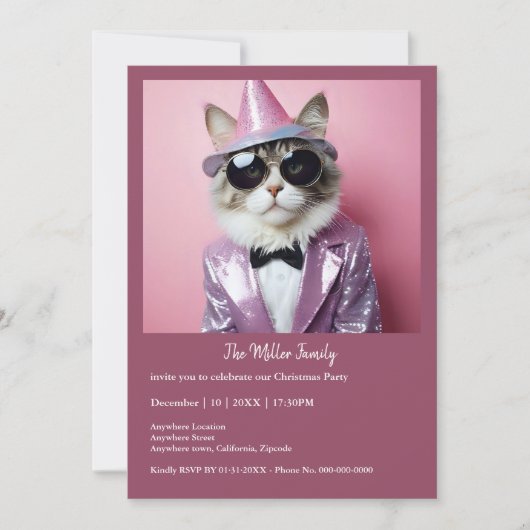 おめでとうパーティー – 変装した猫 (正面)