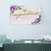 おめでとうパープルフローラ卒業パーティー 横断幕 (トレードショー)