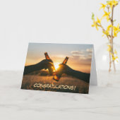 おめでとうビーチトースト カード (黄色い花)