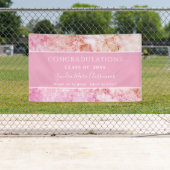 おめでとうピンクアメジストクリスタル卒業バナー 横断幕 (インサイチュ)