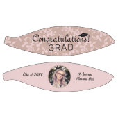 おめでとうピンクオーナメント卒業写真 バスケットボール (パネル)