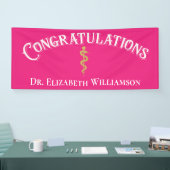 おめでとうピンクナースドクターメディカルバナー 横断幕 (トレードショー)