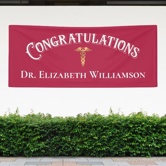 おめでとうピンクナースドクターメディカル 横断幕