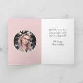 おめでとうピンク·ロココ卒業写真  カード (内部)