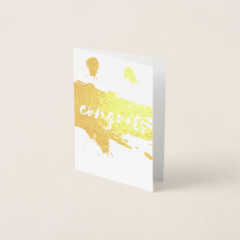 おめでとうフォイルブラシストローク 箔カード