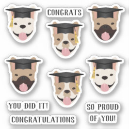 おめでとうフランスのブルドッグ シール