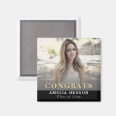 おめでとうフルフォト卒業マグネット マグネット (正面/裏面)