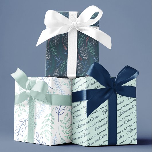 おめでとうフローラ包装紙シート ラッピングペーパーシート