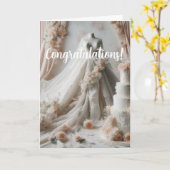 おめでとうブライダルシャワーカード カード (黄色い花)