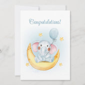 おめでとうブルーウォーター色ベビーカード シーズンカード (正面)