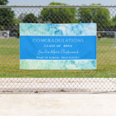 おめでとうブルーグリーンアメジストクリスタル卒業 横断幕 (インサイチュ)