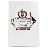 おめでとうプリンセス「卒業」ティアラ ミディアムペーパーバッグ (正面)