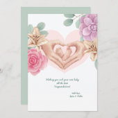 おめでとうベイビーラブカード 招待状 (正面/裏面)