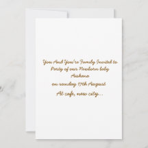 おめでとうベイビー招待状 ソフトパステル ベイビー