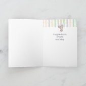 おめでとうベビーおもしろいかわいいマウスカスタム動物 カード (内部)