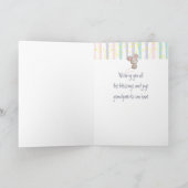 おめでとうベビーおもしろいかわいいマウス動物孫 カード (内部)